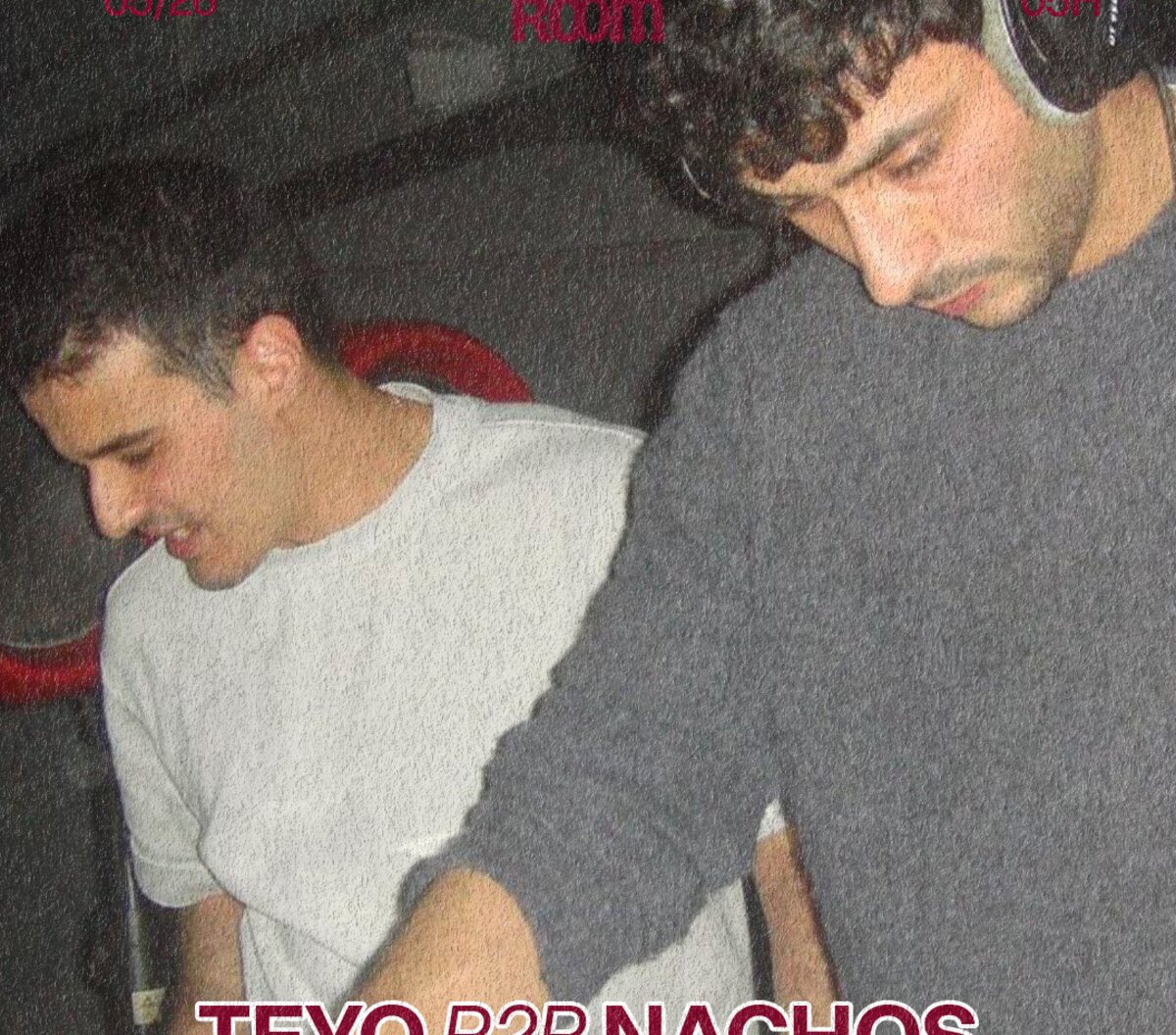Two DJs playing back to back at a 175 records night